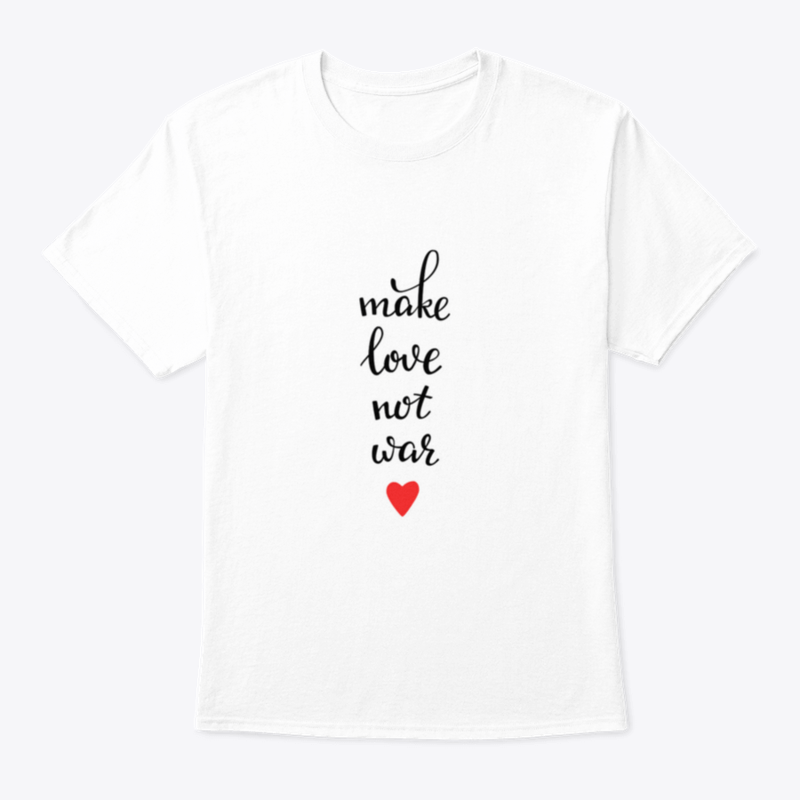 A beautifully designed postcard or poster featuring the calligraphy 'Make Love Not War', showcasing artistic lettering on a soft cotton background.