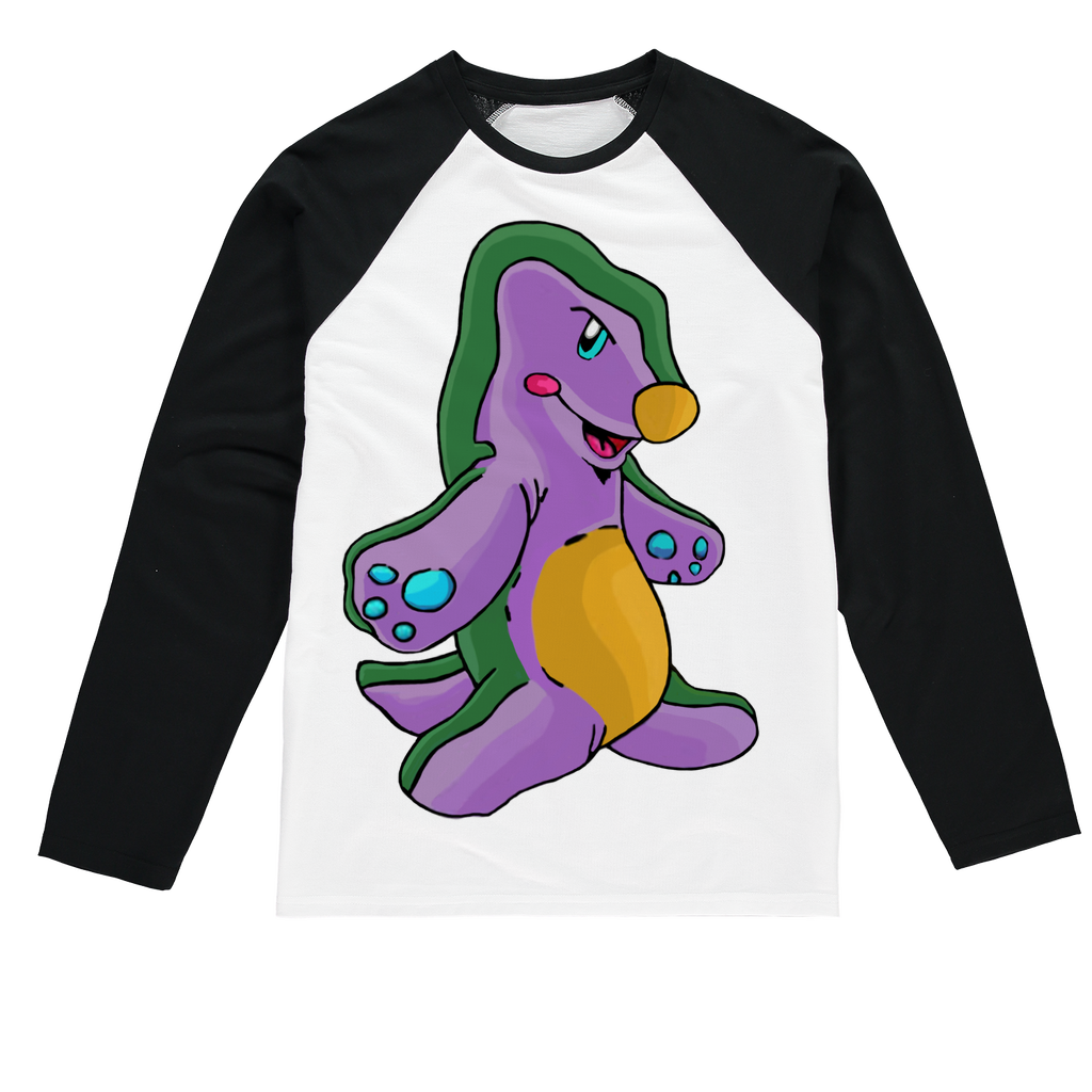 Makket Sublimation Baseball Long Sleeve T-Shirt featuring a crew neck and long sleeves, designed for sublimation printing in a stylish fit.