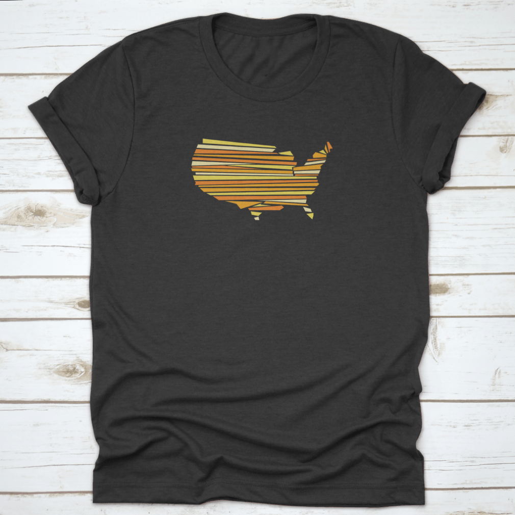 Map Of The United States Travel Destination Shirt made from 100% cotton, featuring a classic fit and midweight fabric.