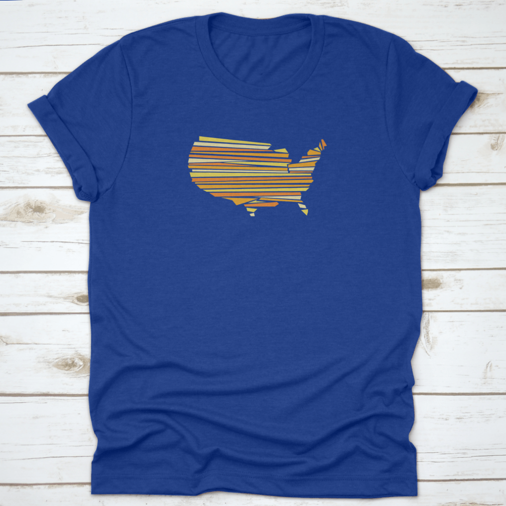 Map Of The United States Travel Destination Shirt made from 100% cotton, featuring a classic fit and midweight fabric.