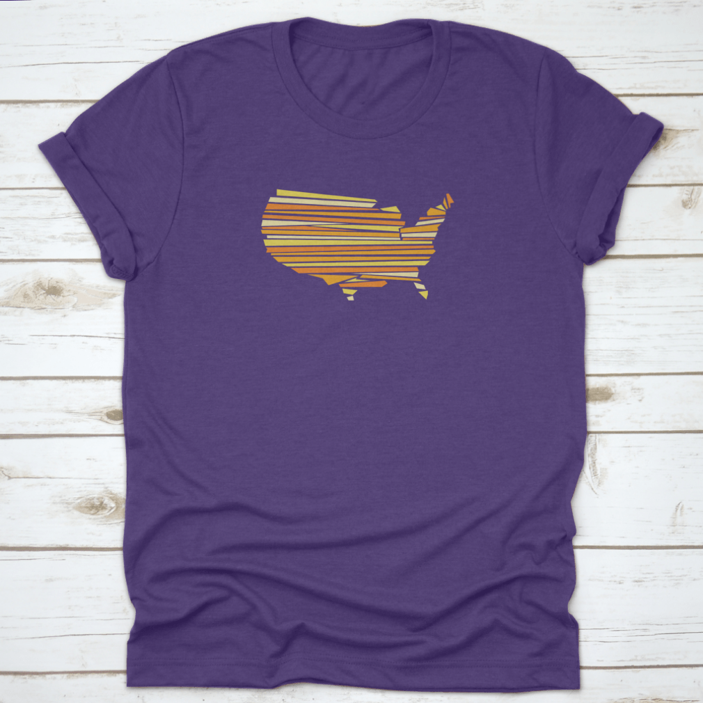 Map Of The United States Travel Destination Shirt made from 100% cotton, featuring a classic fit and midweight fabric.