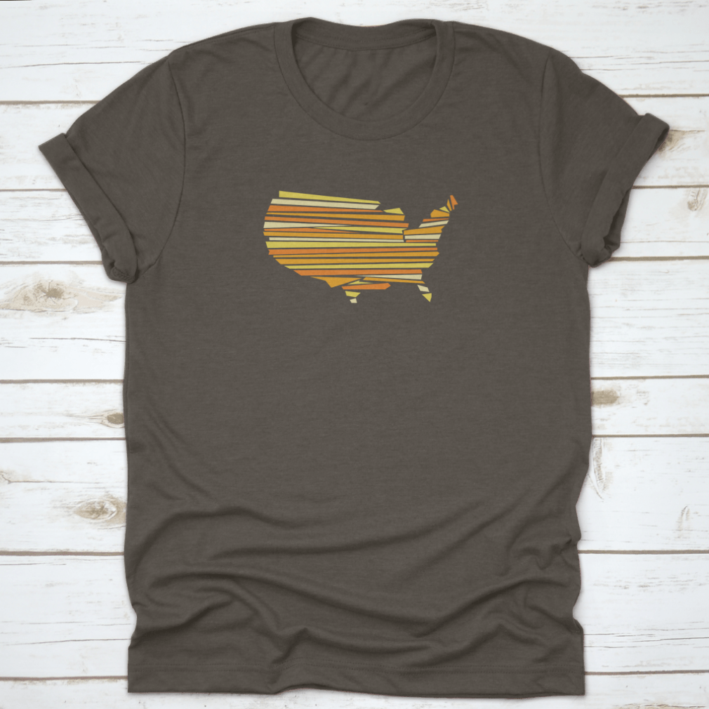 Map Of The United States Travel Destination Shirt made from 100% cotton, featuring a classic fit and midweight fabric.