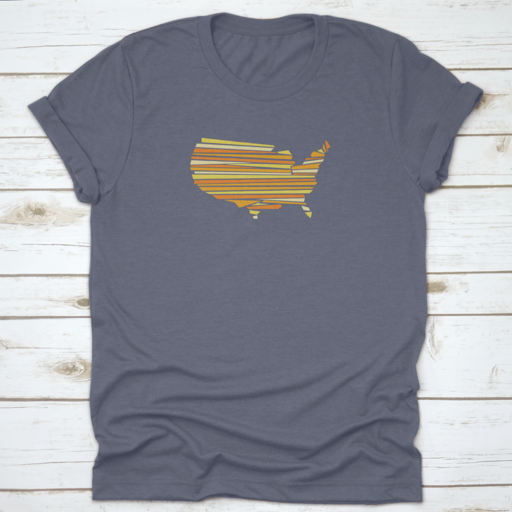 Map Of The United States Travel Destination Shirt made from 100% cotton, featuring a classic fit and midweight fabric.