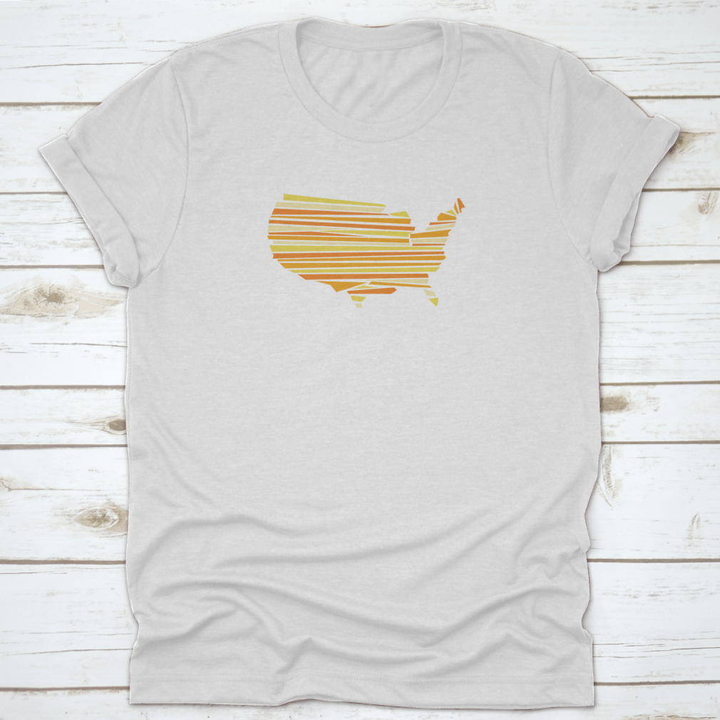 Map Of The United States Travel Destination Shirt made from 100% cotton, featuring a classic fit and midweight fabric.