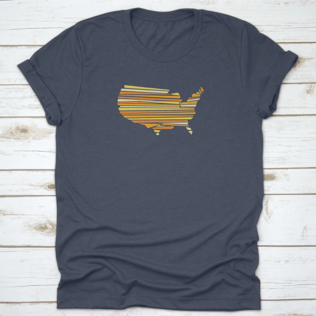 Map Of The United States Travel Destination Shirt made from 100% cotton, featuring a classic fit and midweight fabric.
