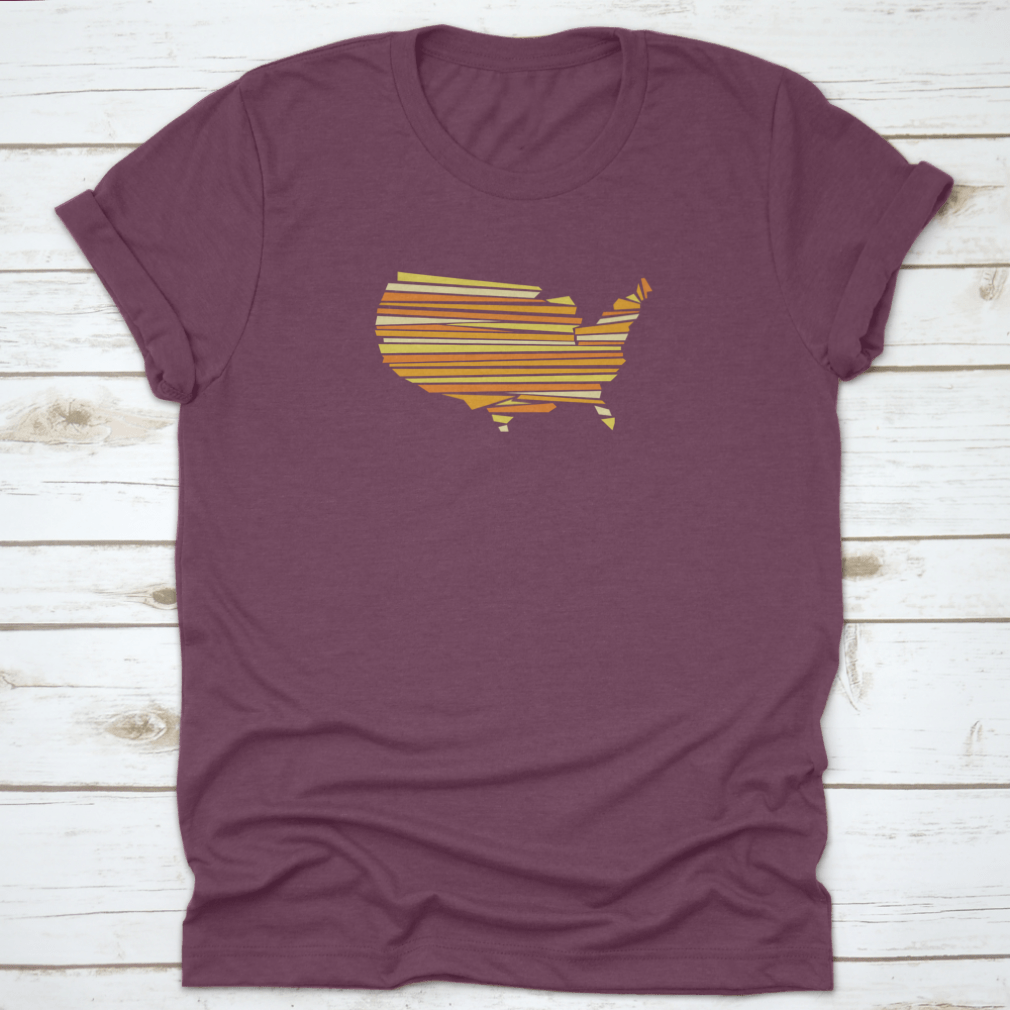 Map Of The United States Travel Destination Shirt made from 100% cotton, featuring a classic fit and midweight fabric.