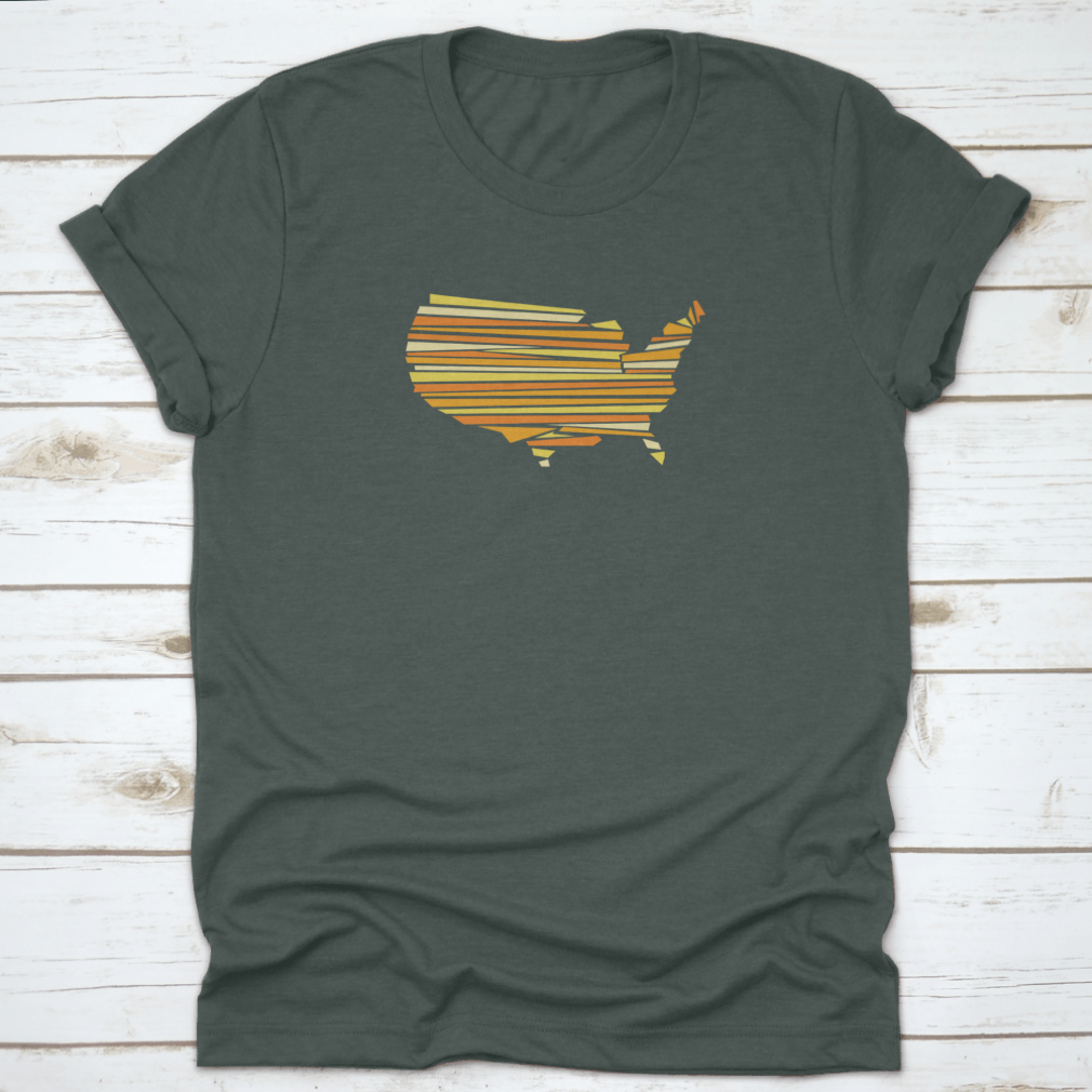 Map Of The United States Travel Destination Shirt made from 100% cotton, featuring a classic fit and midweight fabric.