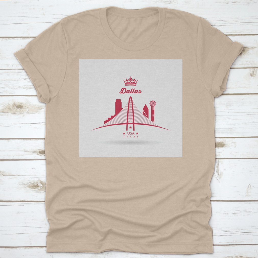 Vector illustration of the Margaret Hunt Hill Bridge Sign in Dallas, Texas, showcasing its iconic design and architectural features.