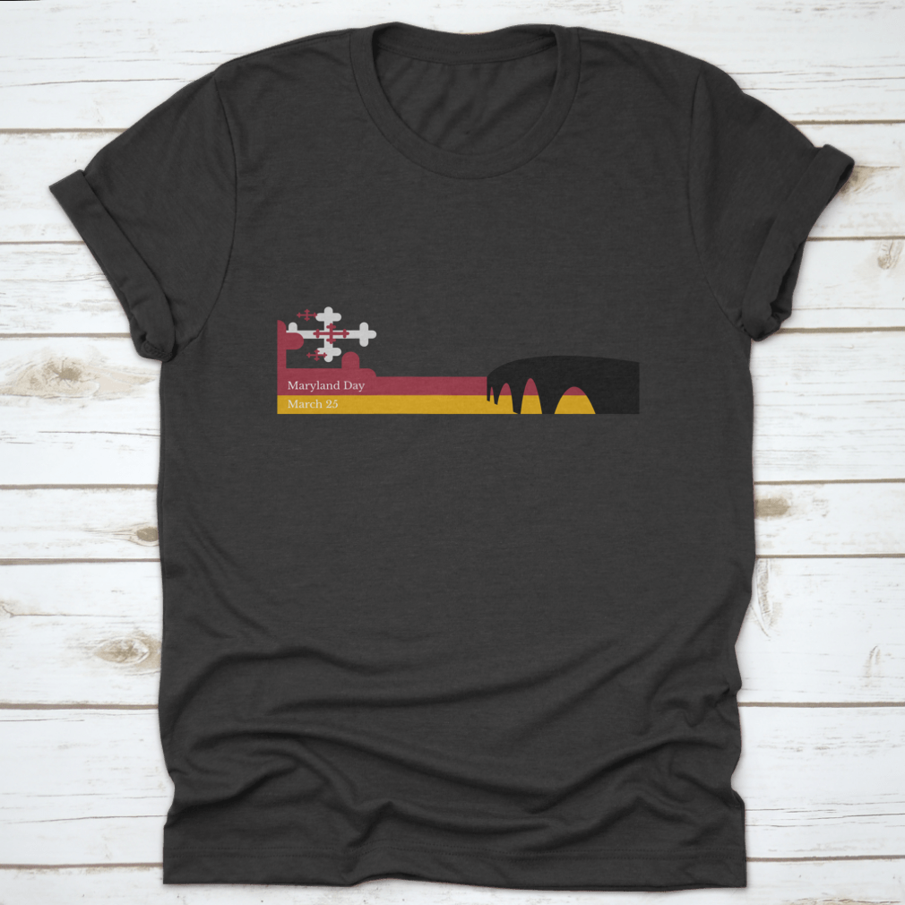 Maryland Day vector illustration showcasing a bridge silhouette, designed with high-quality materials for comfort and style.