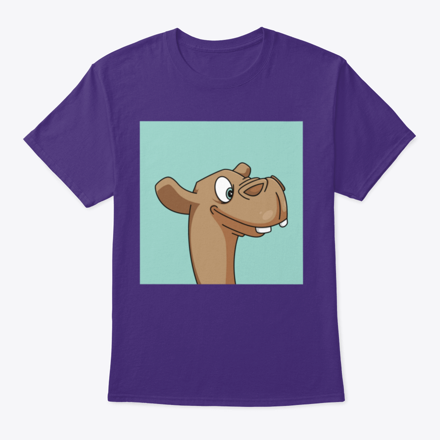 A stylish t-shirt featuring a unique mascot illustration design, made from 100% cotton for comfort.