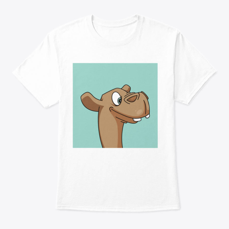 A stylish t-shirt featuring a unique mascot illustration design, made from 100% cotton for comfort.