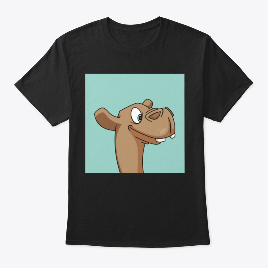 A stylish t-shirt featuring a unique mascot illustration design, made from 100% cotton for comfort.