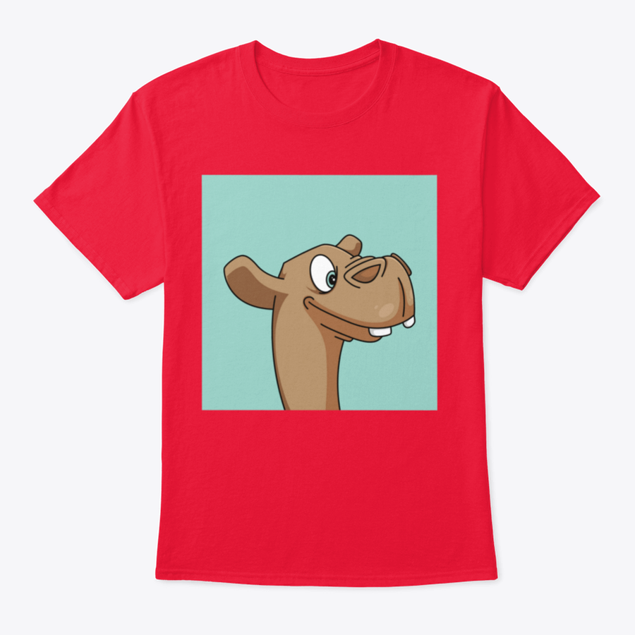 A stylish t-shirt featuring a unique mascot illustration design, made from 100% cotton for comfort.