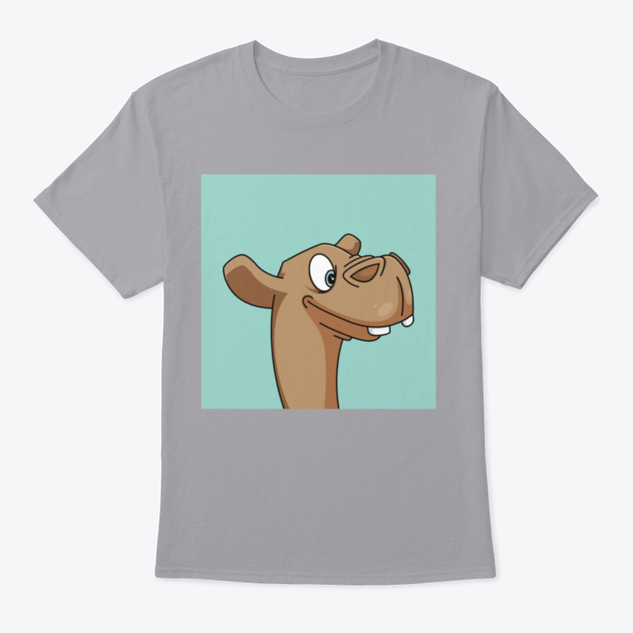 A stylish t-shirt featuring a unique mascot illustration design, made from 100% cotton for comfort.