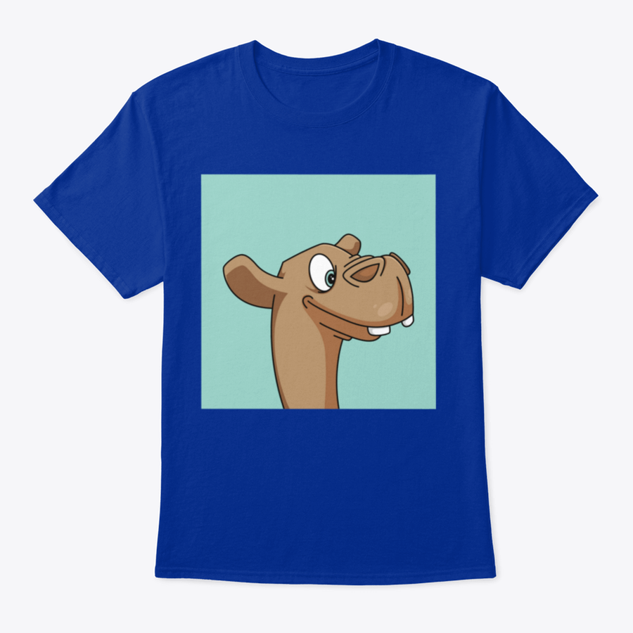 A stylish t-shirt featuring a unique mascot illustration design, made from 100% cotton for comfort.