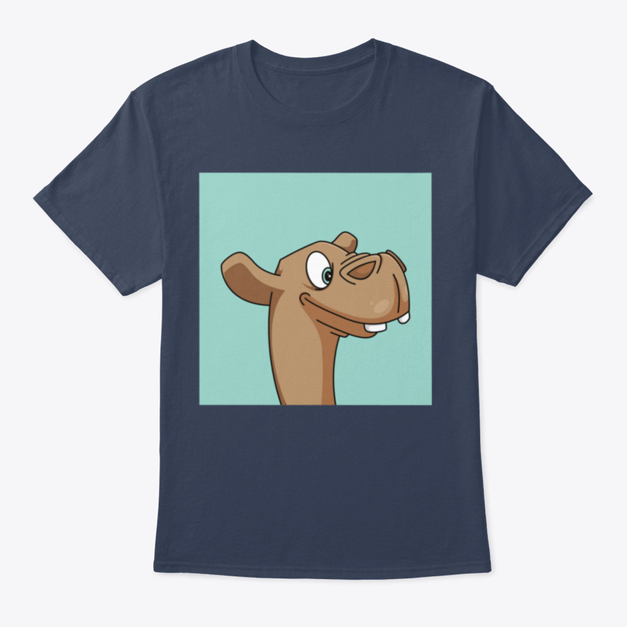A stylish t-shirt featuring a unique mascot illustration design, made from 100% cotton for comfort.