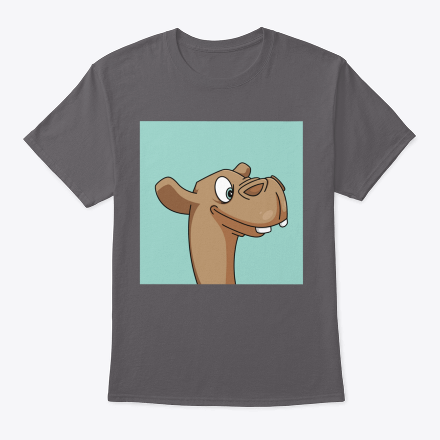 A stylish t-shirt featuring a unique mascot illustration design, made from 100% cotton for comfort.