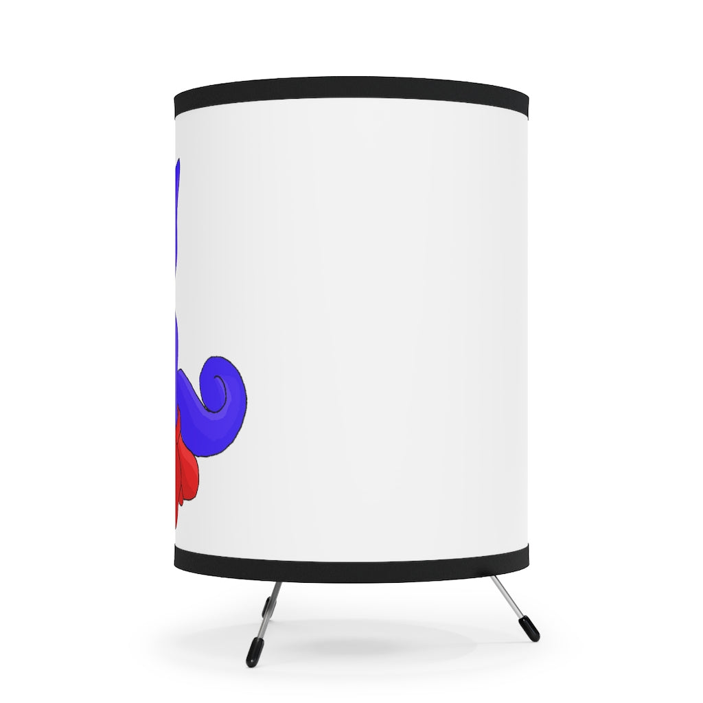 Megatare Tripod Lamp featuring a custom high-resolution printed shade and a sturdy galvanized steel tripod base, designed for US/CA plug compatibility.