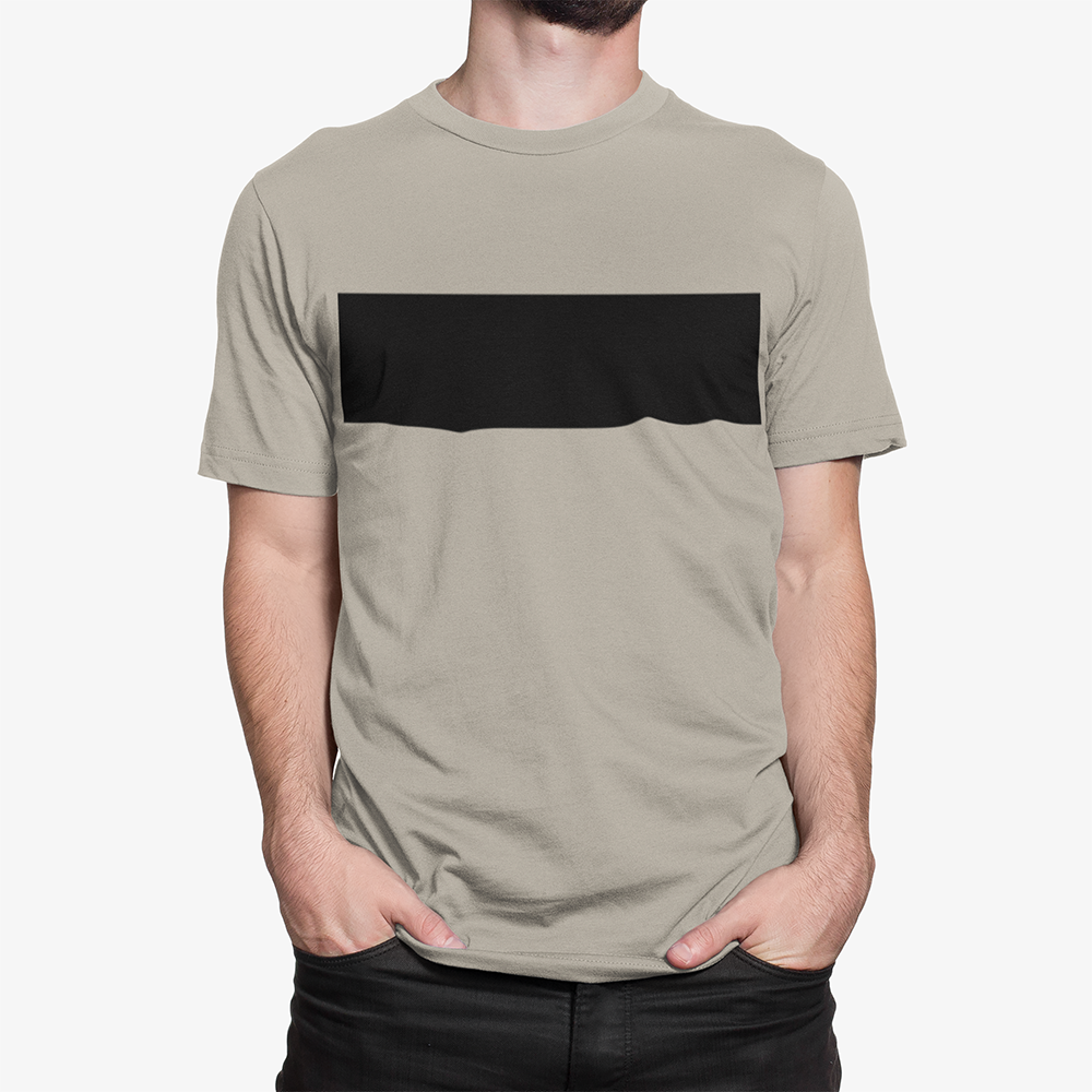 Mens Black Colorblock T-Shirt showcasing a stylish design with a classic fit, made from soft cotton fabric.