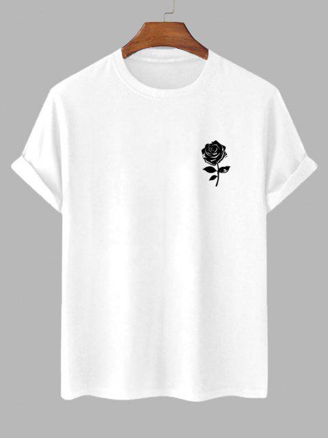 Men's Premium Cotton Printed T-Shirt in white, featuring a stylish print and comfortable fit.