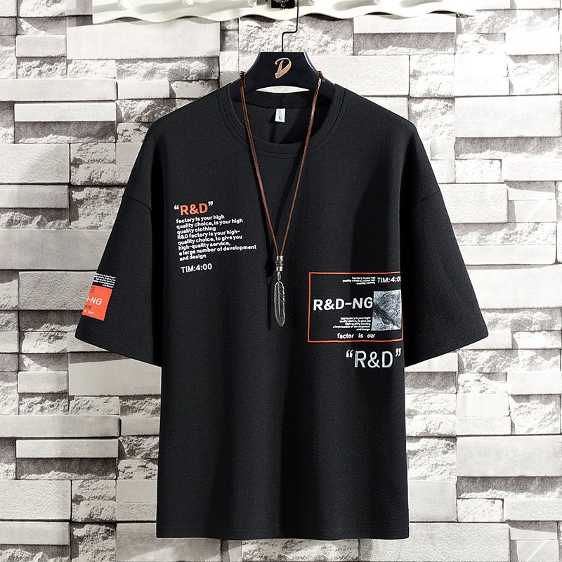 Men's Premium Cotton Printed T-Shirt in Black, featuring a stylish print and comfortable fit.