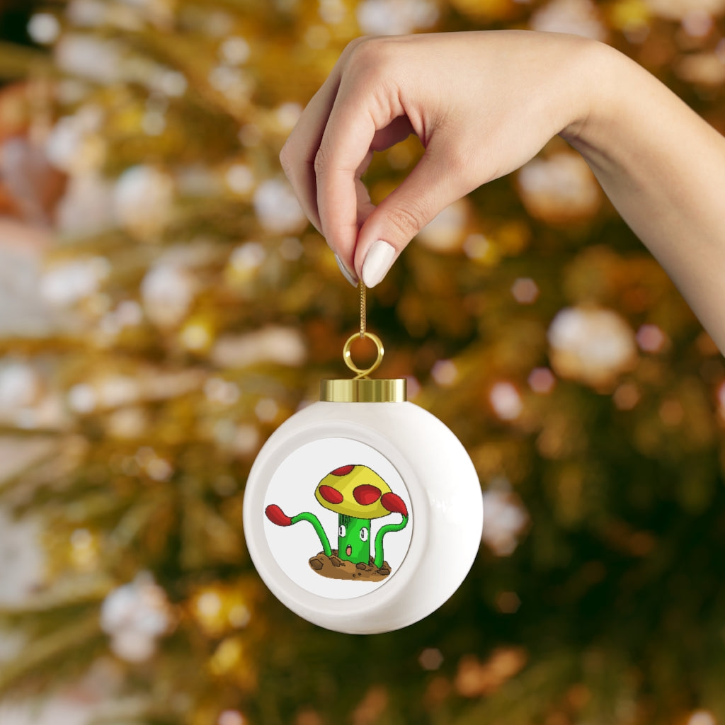 Mepamash Christmas Ball Ornament with glossy finish and gold ribbon, featuring a vintage style and customizable metal insert.