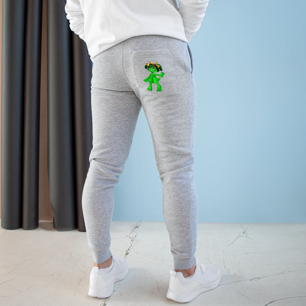 Mepamash Premium Fleece Joggers showcasing soft fabric, customizable back pocket, and side pockets.