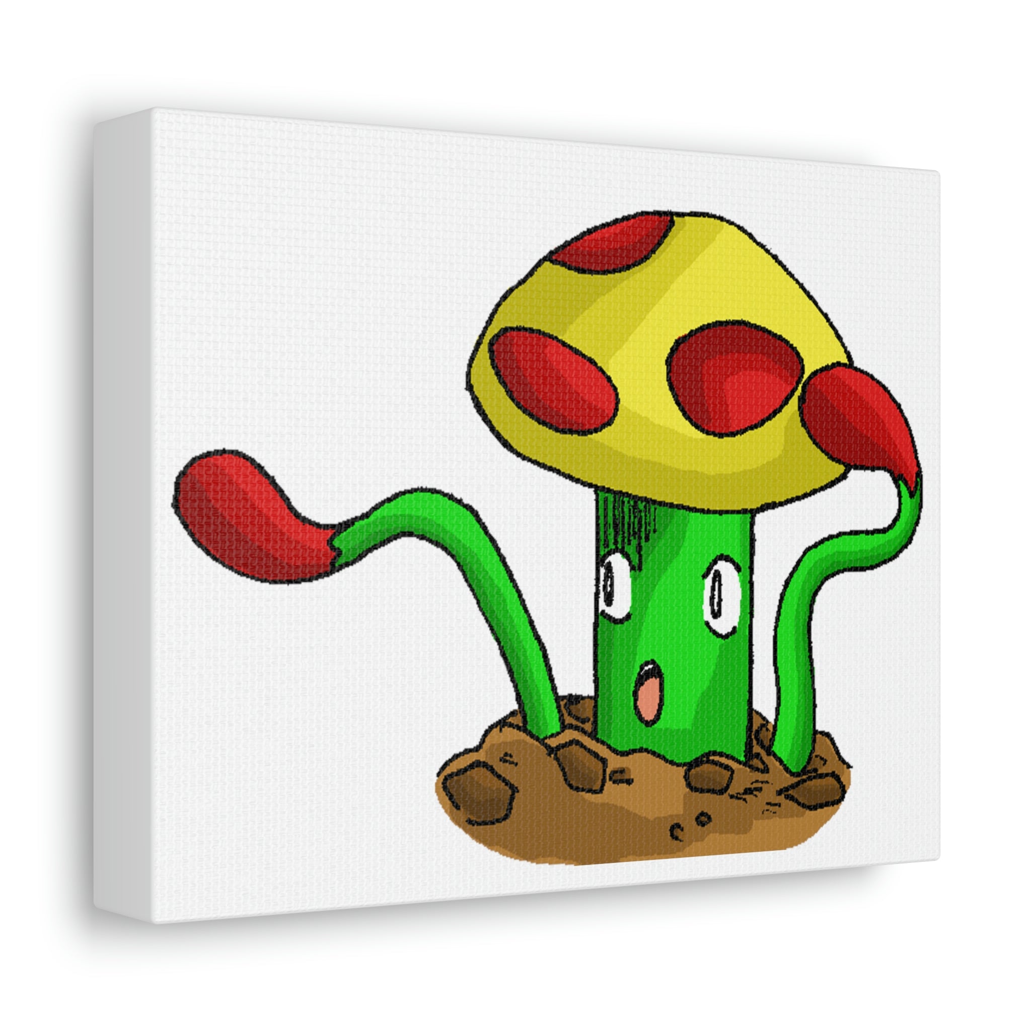 Mepamash Stretched Canvas featuring vibrant colors and high detail, mounted on a sturdy wooden frame, ideal for indoor decoration.