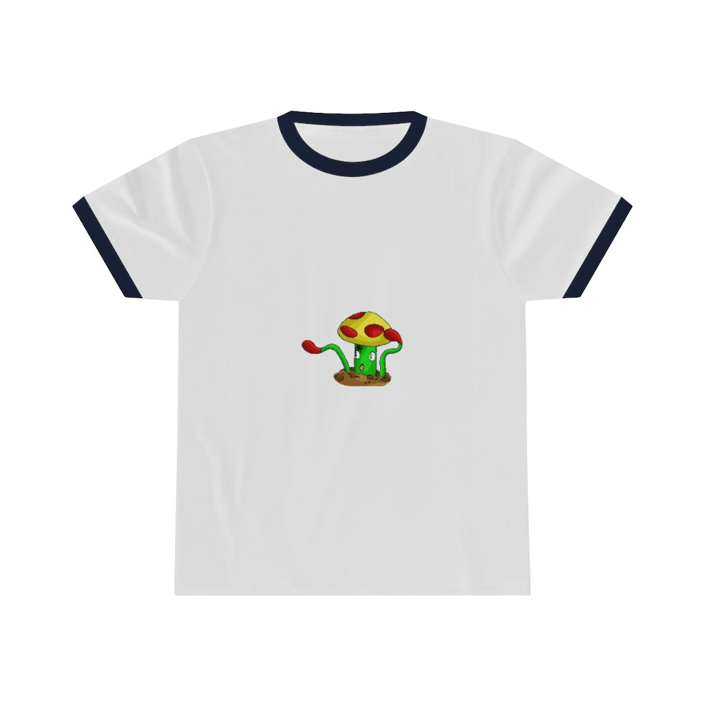 Mepamash Unisex Ringer Tee in various colors, showcasing its lightweight fabric and stylish design.