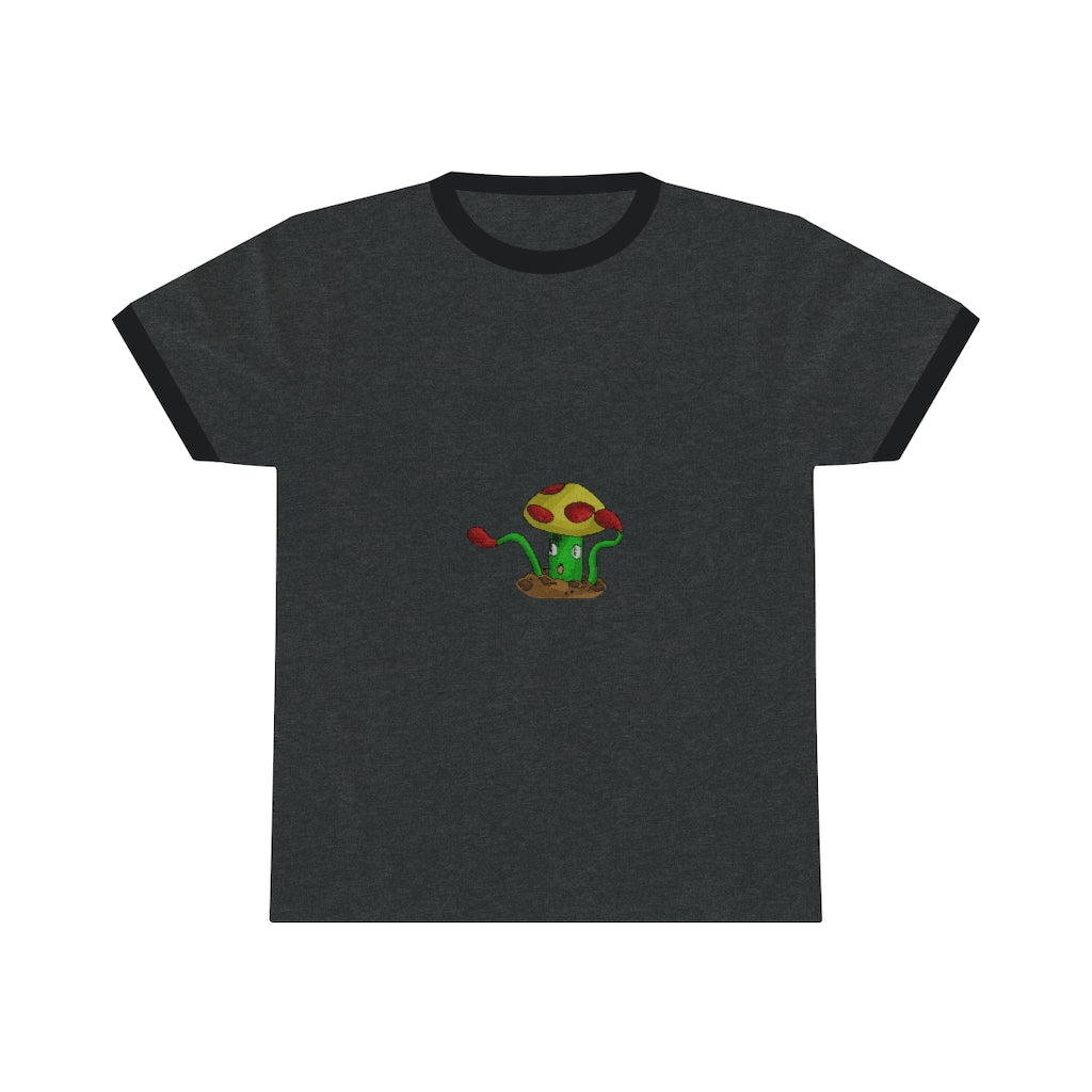 Mepamash Unisex Ringer Tee in various colors, showcasing its lightweight fabric and stylish design.