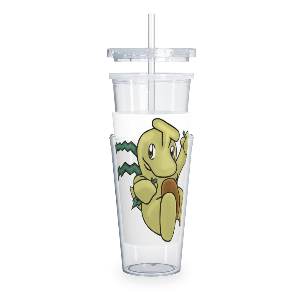 Mercardo Plastic Tumbler with Straw, featuring a customizable design, lid, and straw, perfect for parties and gatherings.