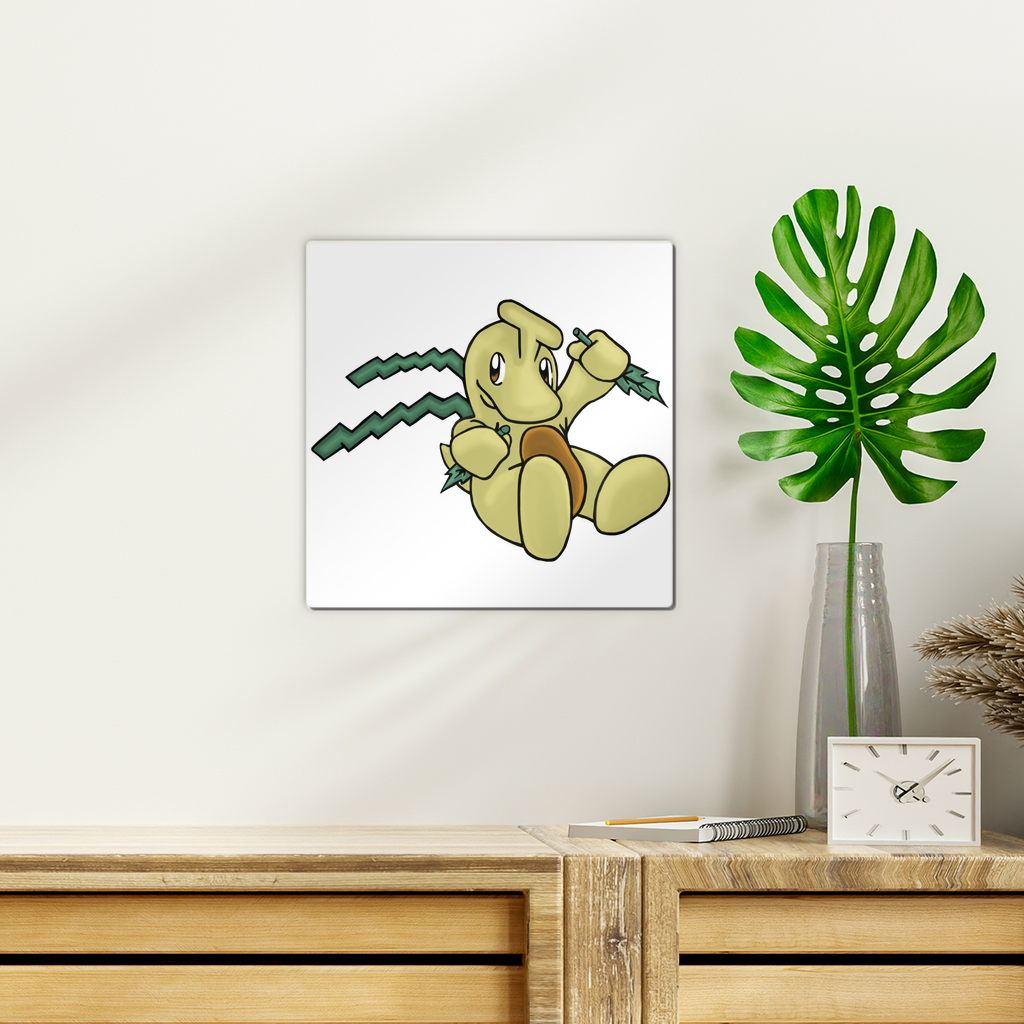 Mercardo Wall Tile in gloss white finish, showcasing repositionable adhesive for easy photo display.