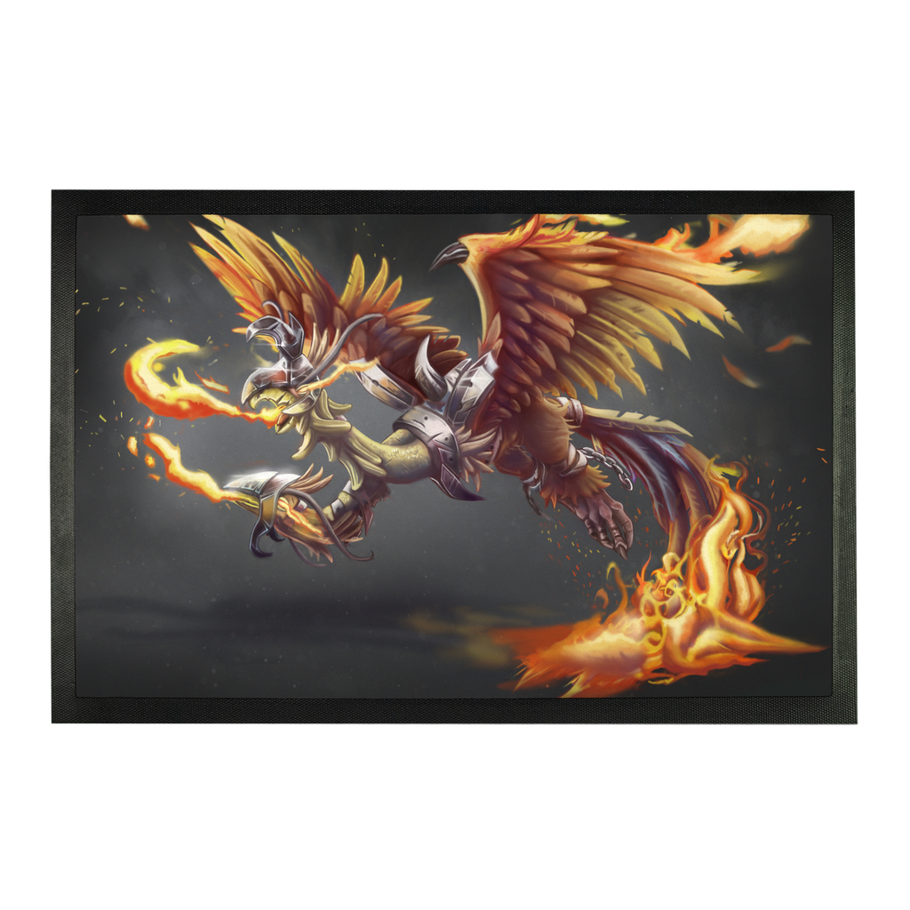 MercilessPheonix Concept Noname Sublimation Doormat featuring a customizable design on a durable rubber base.