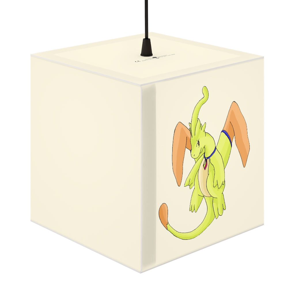 Mergilender Personalized Lamp in a stylish indoor setting, showcasing its unique cube design and soft glow.