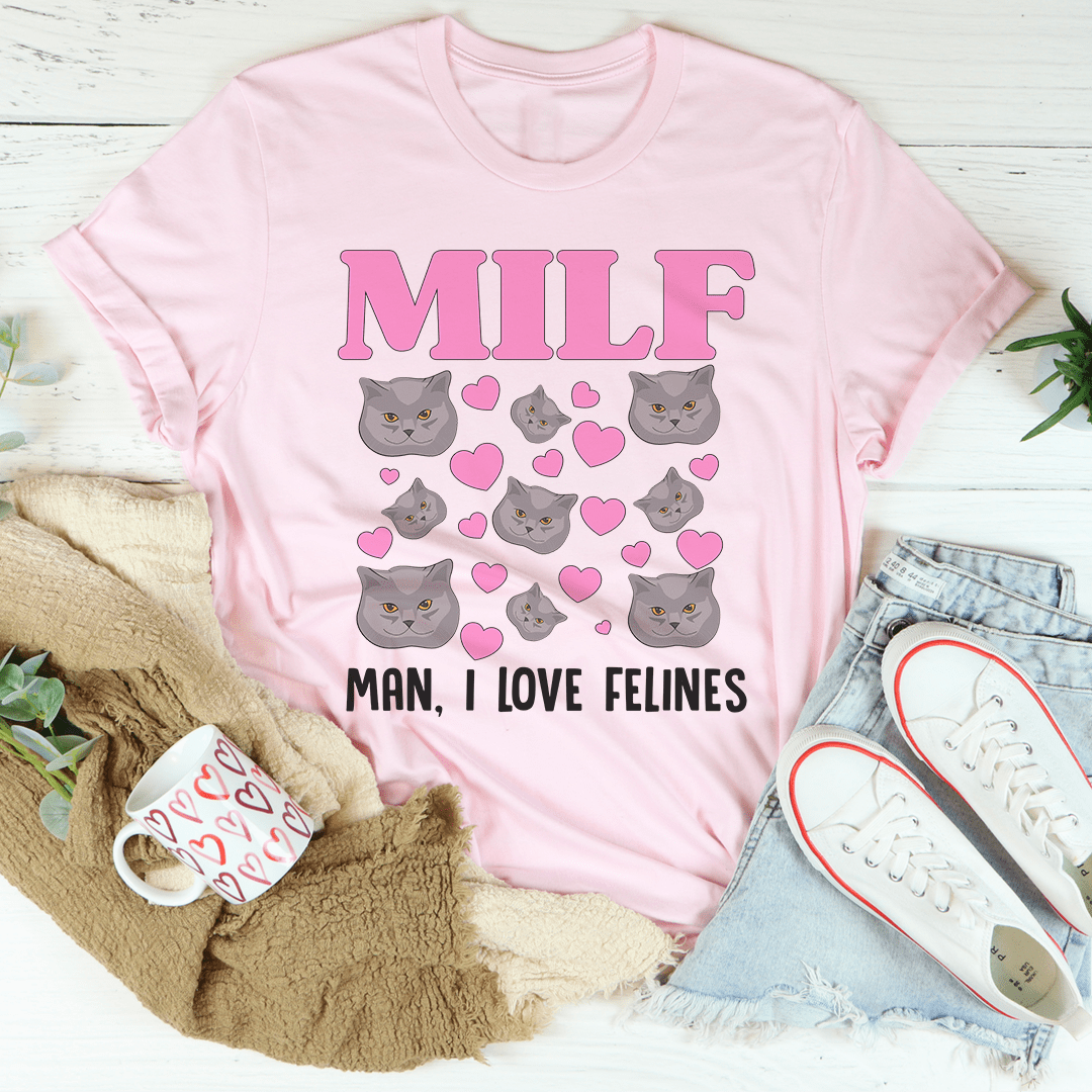 Main MILF Man I Love Felines Tee image