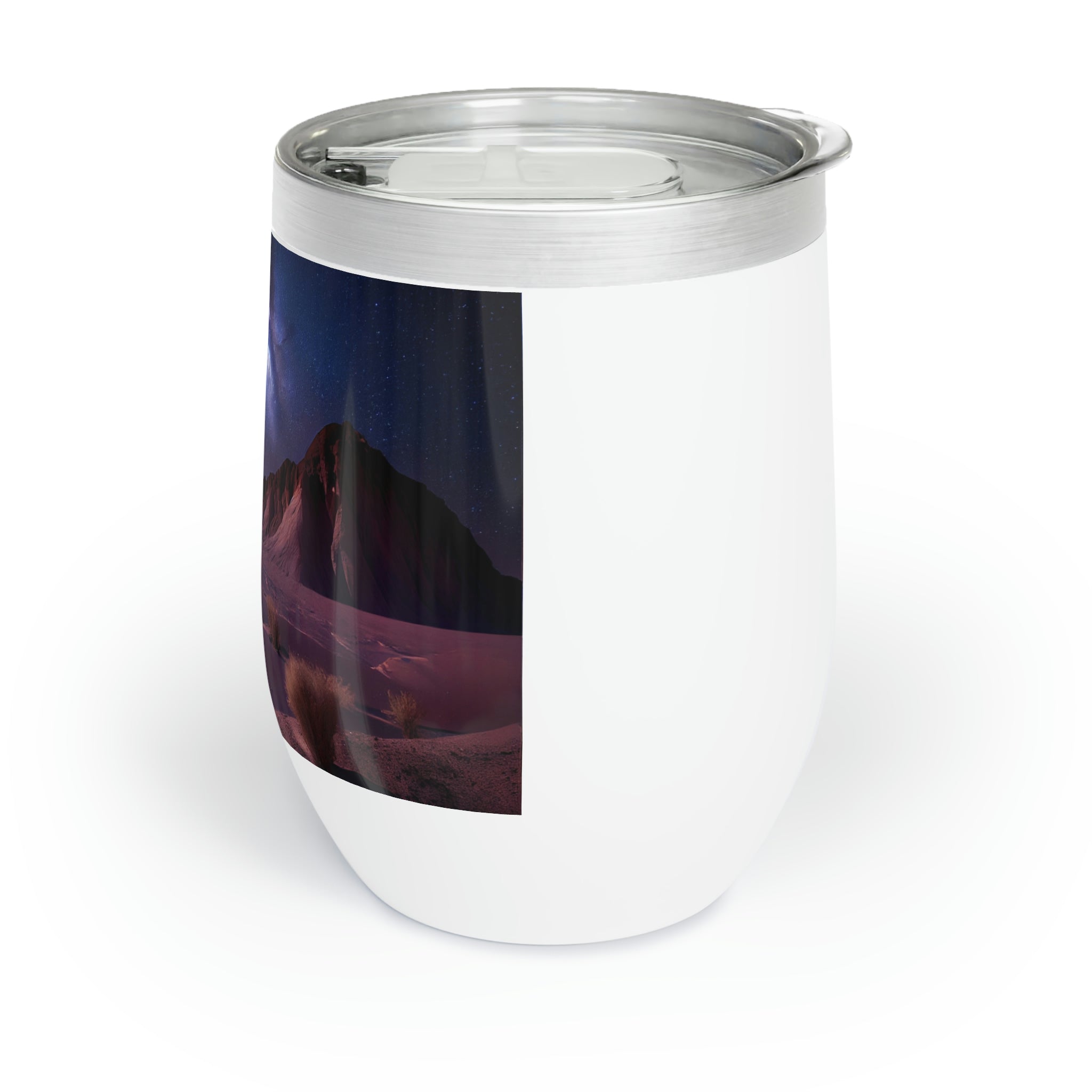 Milky Galaxy Chill Wine Tumbler featuring a stylish design with double-insulated walls, perfect for keeping drinks at the ideal temperature.
