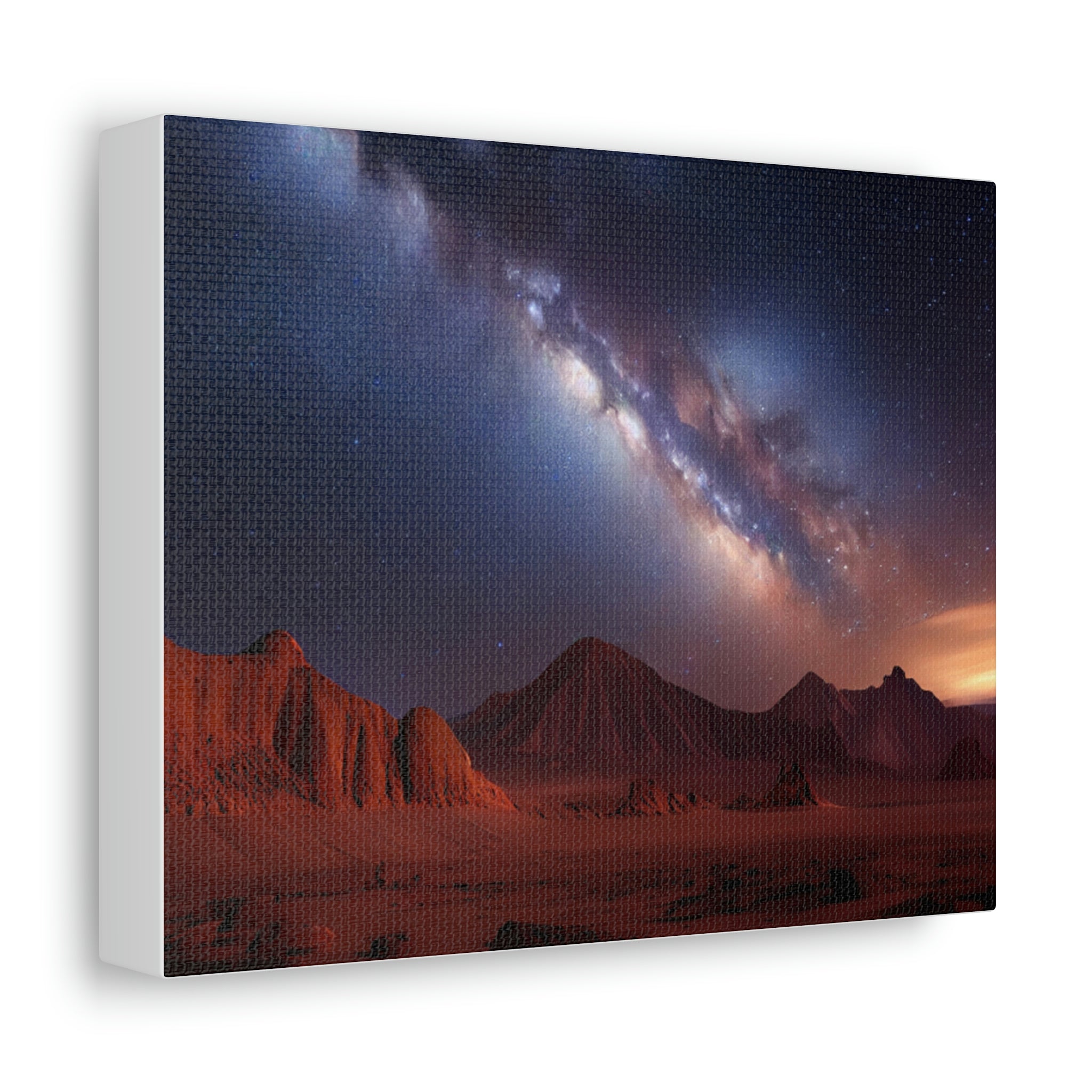 Milky Galaxy Stretched Canvas art piece showcasing vibrant cosmic colors on a premium canvas stretched over a wooden frame.