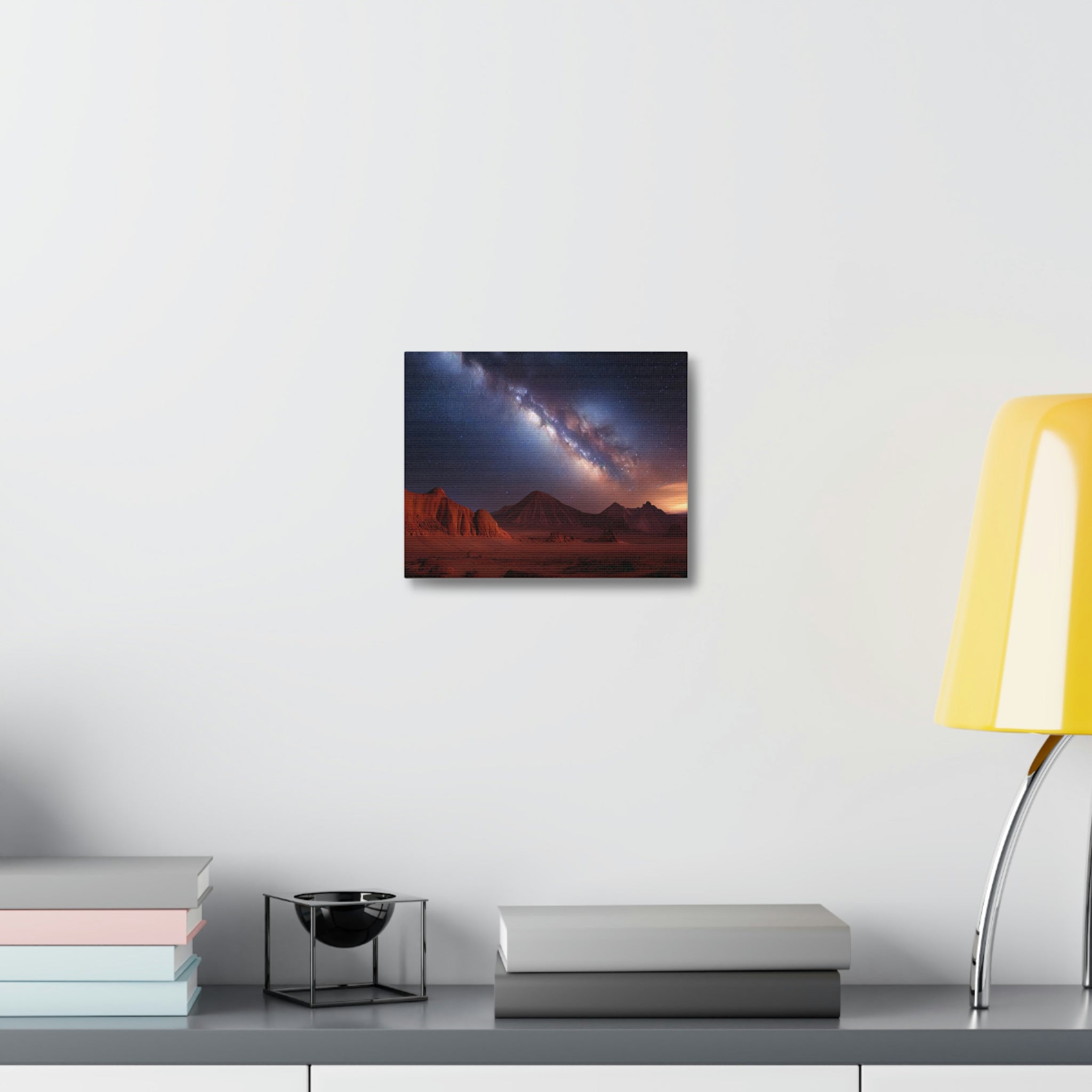 Milky Galaxy Stretched Canvas art piece showcasing vibrant cosmic colors on a premium canvas stretched over a wooden frame.