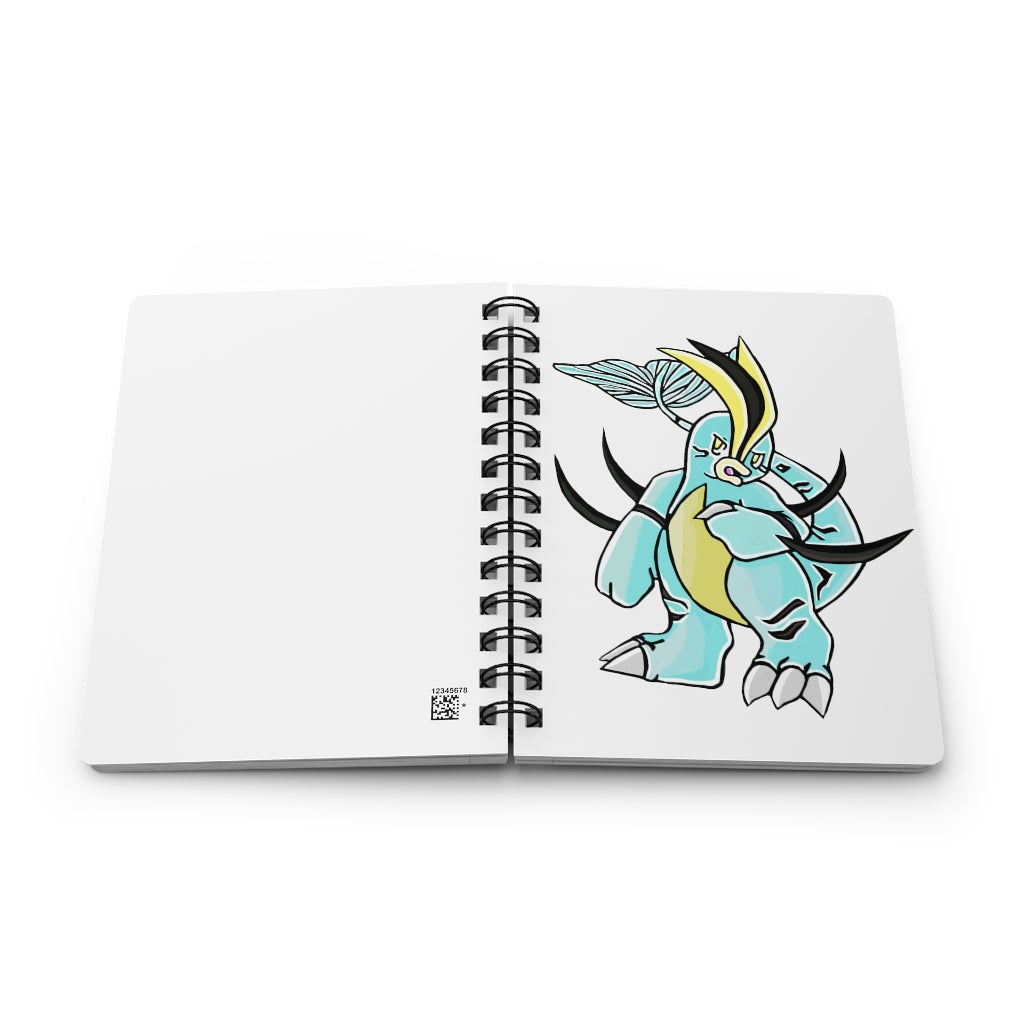 Mimatic Spiral Bound Journal with glossy laminated cover and lined pages, showcasing its stylish design and durability.