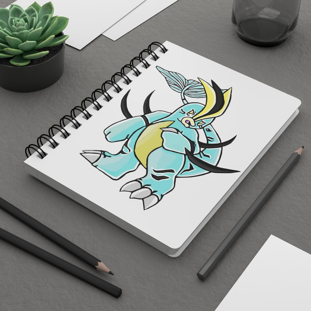 Mimatic Spiral Bound Journal with glossy laminated cover and lined pages, showcasing its stylish design and durability.