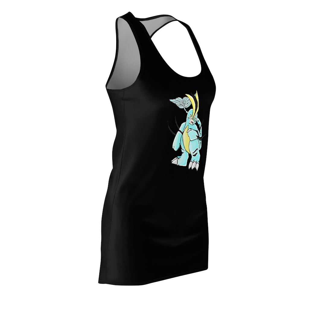 Mimatic Women's Cut & Sew Racerback Dress showcasing a stylish and feminine design with a sporty fit, made from lightweight polyester.
