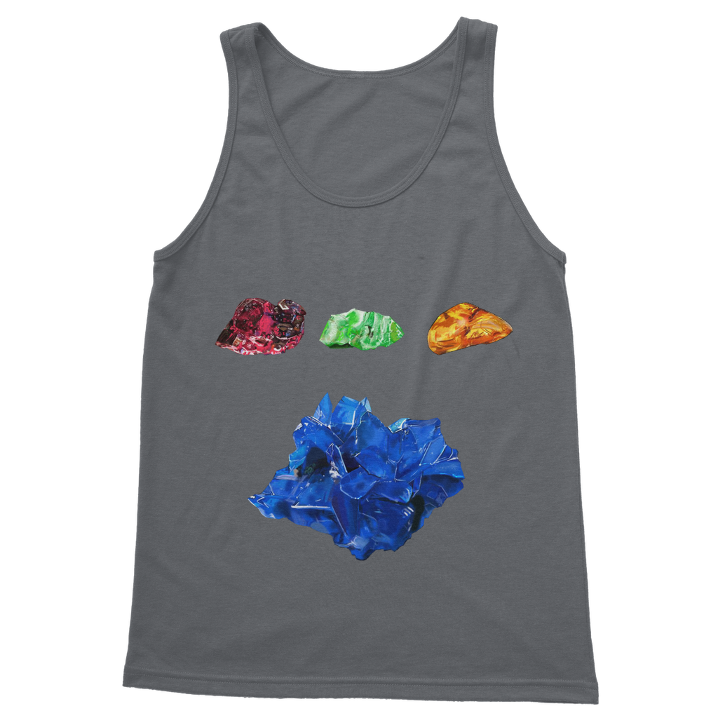 Minerals Classic Adult Vest Top in various colors, showcasing its unisex design and soft cotton fabric.
