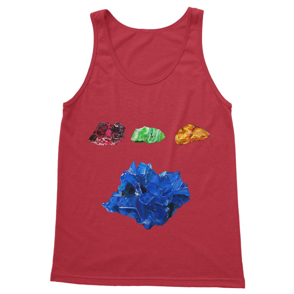 Minerals Classic Adult Vest Top in various colors, showcasing its unisex design and soft cotton fabric.