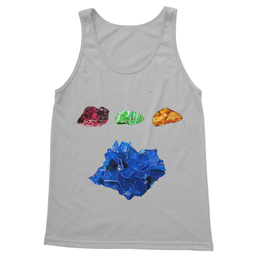 Minerals Classic Adult Vest Top in various colors, showcasing its unisex design and soft cotton fabric.