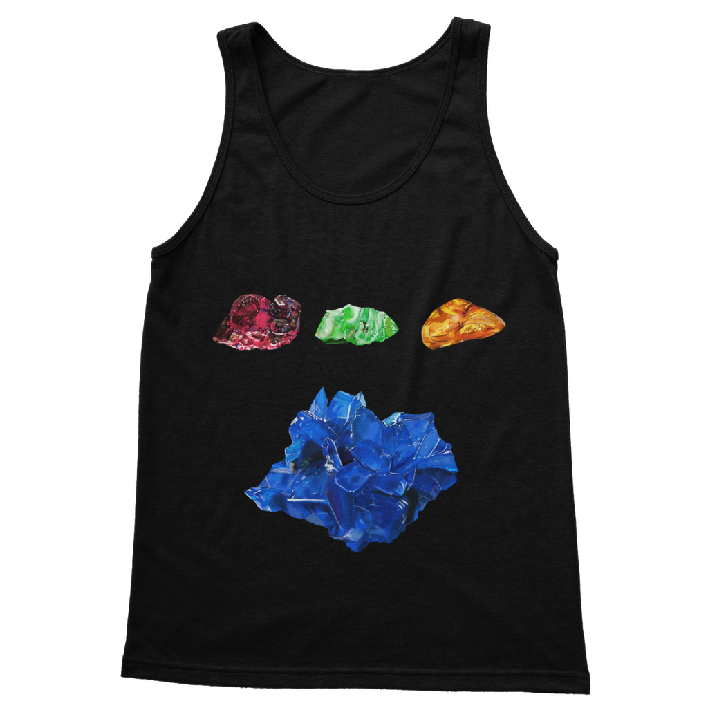 Minerals Classic Adult Vest Top in various colors, showcasing its unisex design and soft cotton fabric.