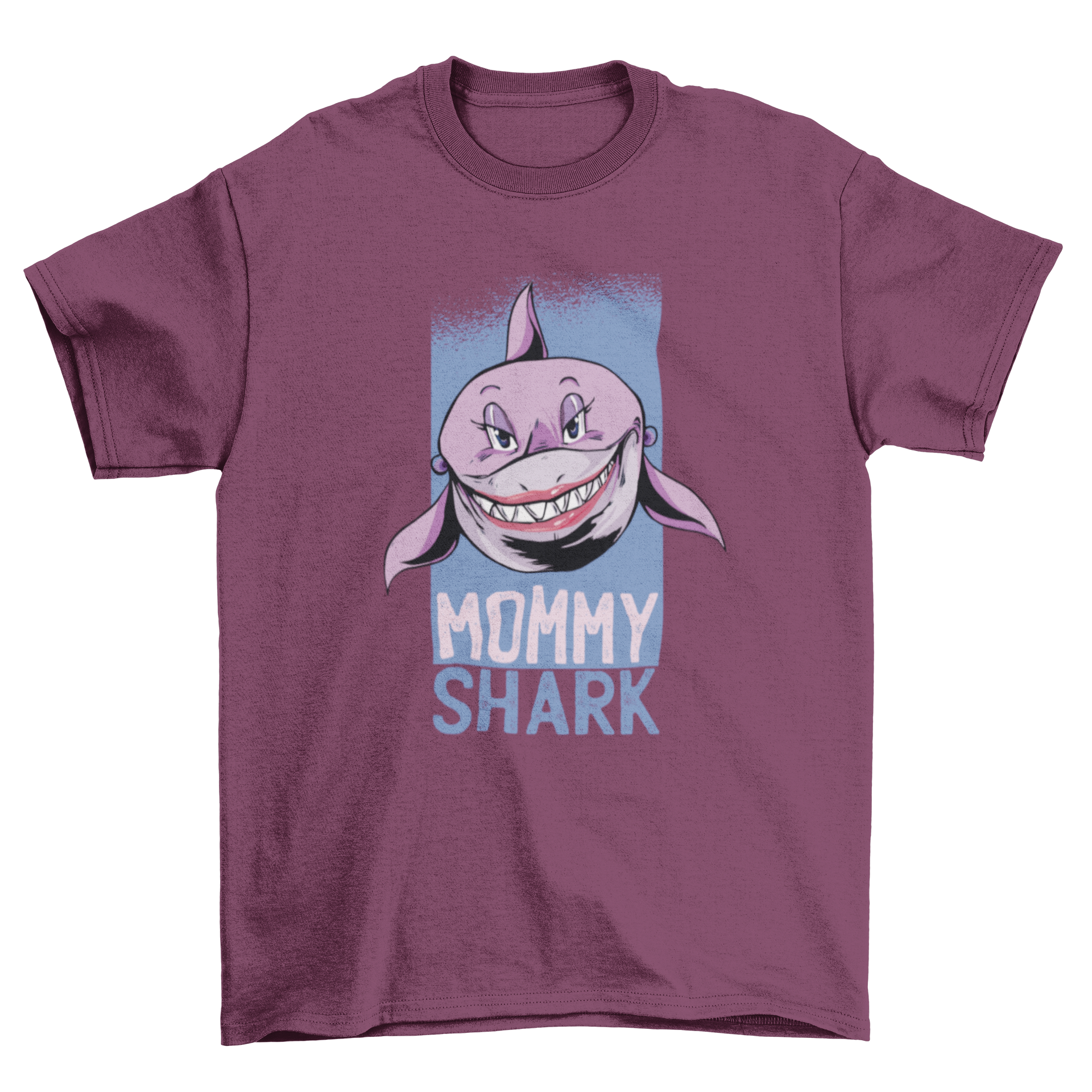 Mommy Shark T-Shirt Design featuring a playful mom shark graphic, perfect for Mother's Day gifts.