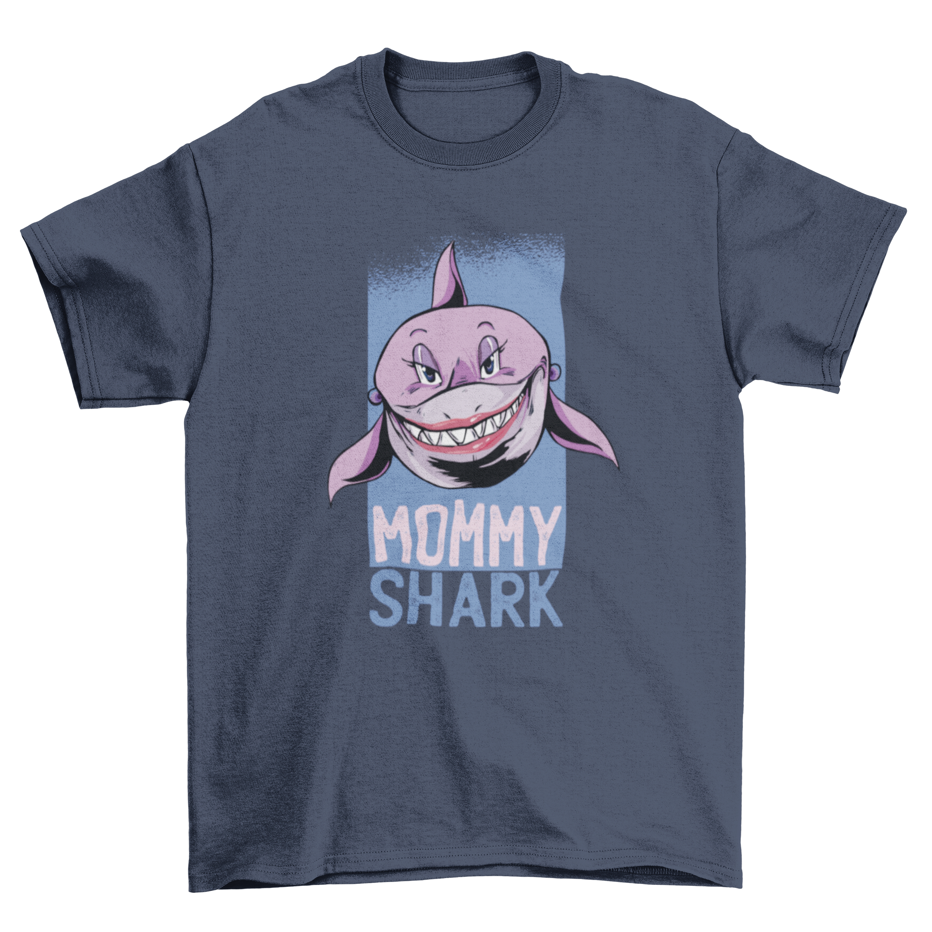 Mommy Shark T-Shirt Design featuring a playful mom shark graphic, perfect for Mother's Day gifts.