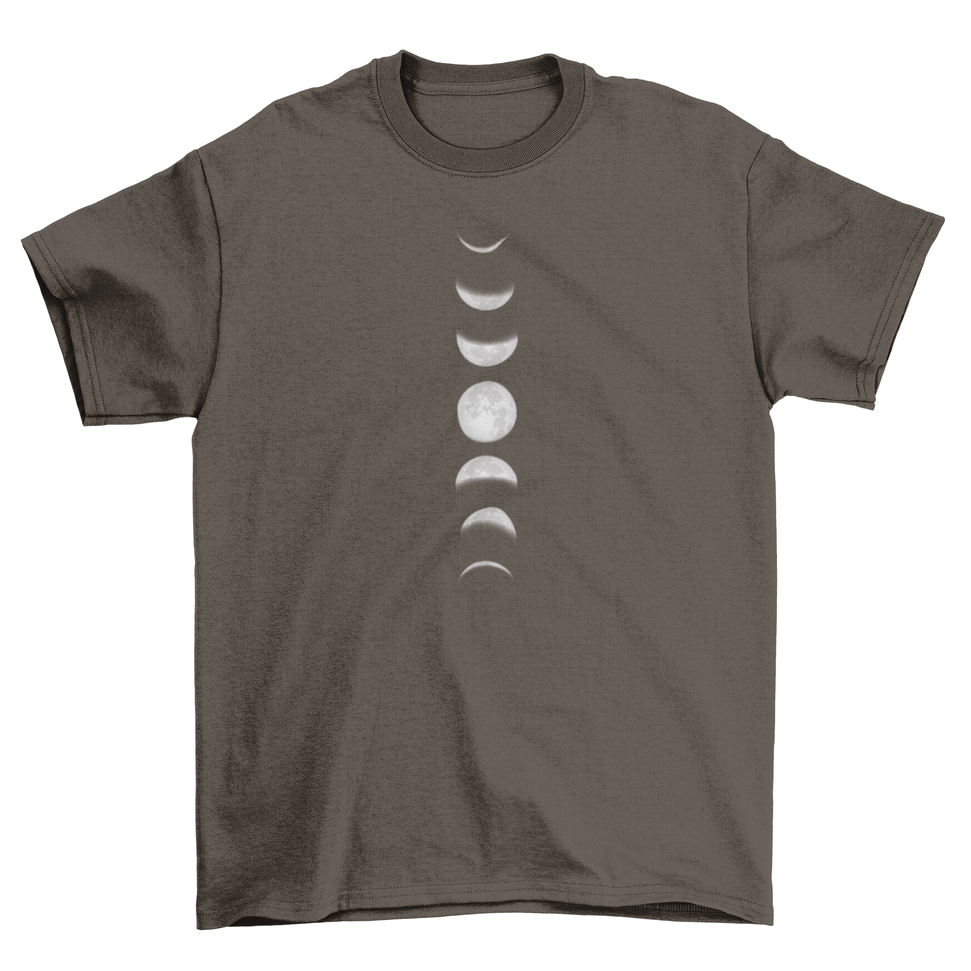 A stylish Moon Phases T-shirt featuring detailed illustrations of the moon's phases on a soft fabric.