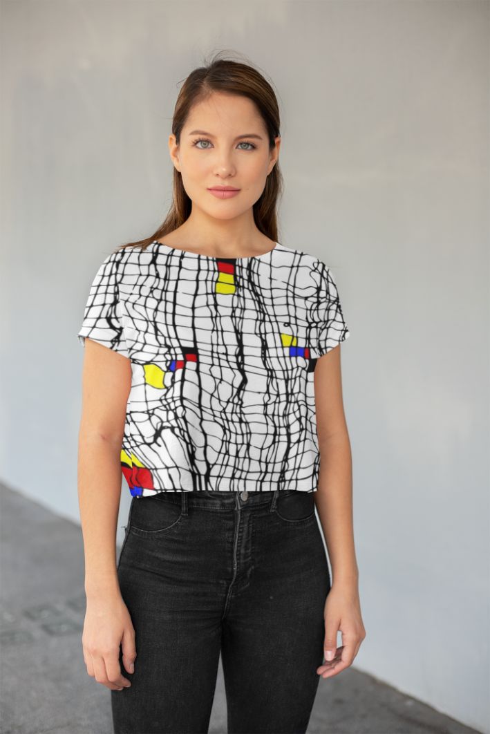 Main MONDRIAN 3 All-Over Print Crop Tee image