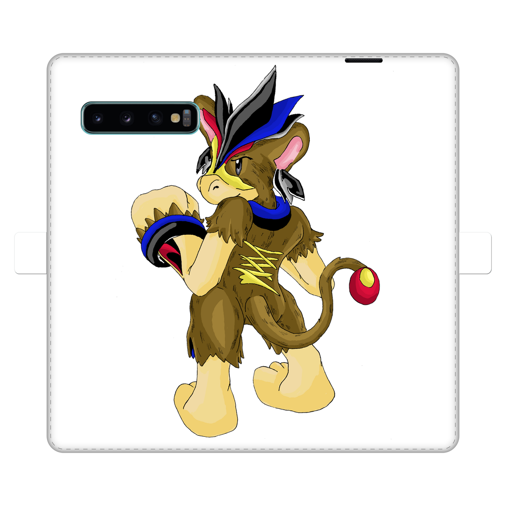 Moongenchen Fully Printed Wallet Case featuring vibrant UV-printed designs, magnetic closure, and faux leather material for iPhone and Samsung models.